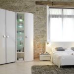 Armadio angolare per camera da letto in stile loft