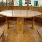 Tavolo ottagonale per gazebo in legno