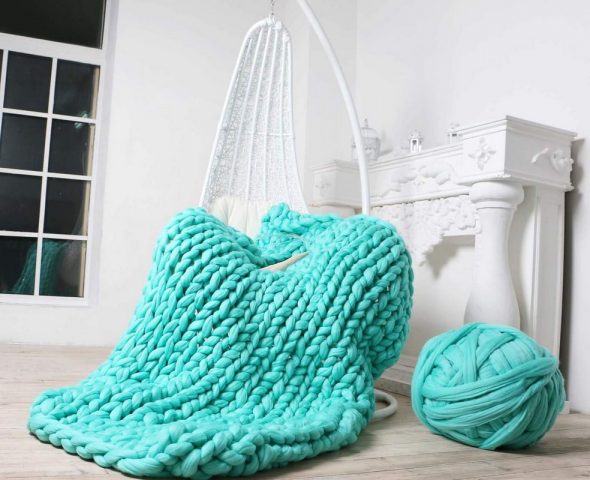 Le coperte lavorate a maglia sono insolite