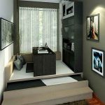 Letto estraibile con podio vicino alla finestra