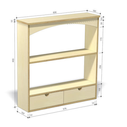 Disegno per un mobile-scaffale