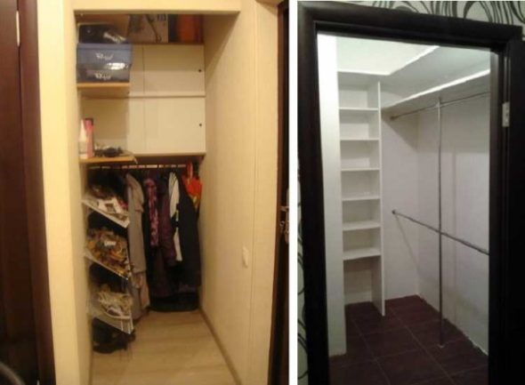 Cabina armadio ricavata dal ripostiglio