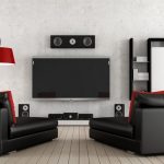 Decorazioni rosse in stile minimalista