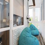 Poltrona a sacco sul balcone