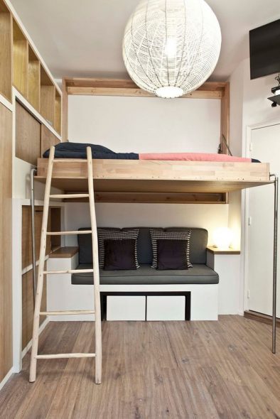 Letto a soppalco con zona notte