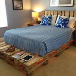 Letto in pallet con luci