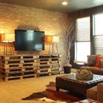 Mobili in pallet per soggiorno in stile loft