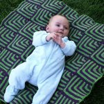 Coperta blu e verde per il tuo bambino