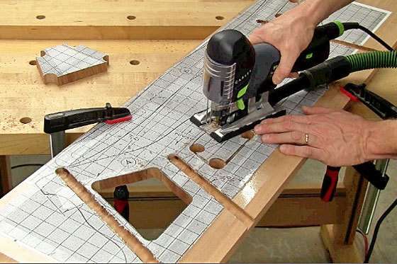 Ritagliare il contorno interno del lato