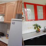 Cucina prima e dopo la sostituzione delle facciate