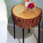Tavolino da caffè realizzato in tronco o ceppo