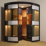 Design del mobile angolare con illuminazione