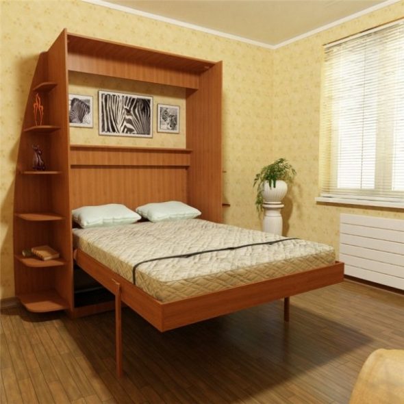 Letto matrimoniale in soggiorno