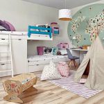 Letto a castello con cassetti e mobiletto