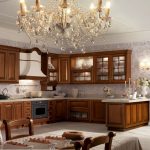 Cucina angolare classica in legno
