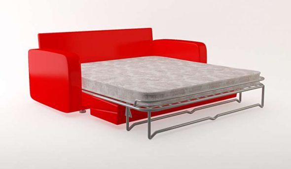 divano letto rosso