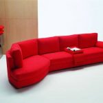 Divano modulare rosso