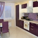Progetto cucina color melanzana