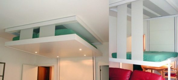 Letto a soffitto
