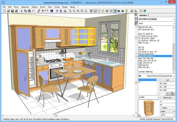 Esempio di programma KitchenDraw