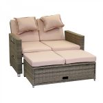 Divano letto trasformabile in rattan
