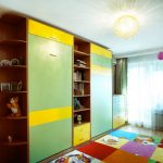 Letto guardaroba per cameretta per bambini