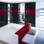 Elegante e moderno armadio angolare nero