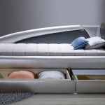 Letto angolare con cassetti