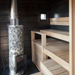 Ripiano estraibile nel bagno turco