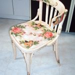 Sedia decoupage Fiori con angeli