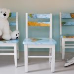 Decoupage di sedie in diversi stili di design