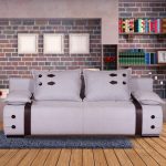 Divano letto decorato con bottoni