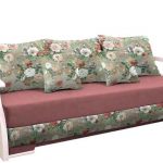 Divano letto con tessuto jacquard