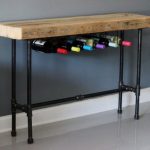 Consolle da cucina con portabottiglie