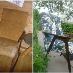 Sedia da giardino prima e dopo