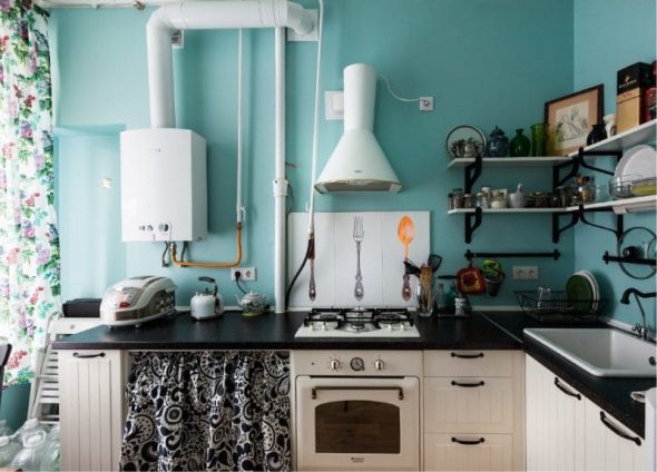 Cucina senza pensili