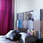 Testiera morbida con cuscini patchwork