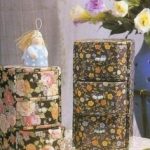 Cassettiere portafiori semicircolari in cartone
