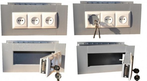 Cassetto segreto dietro la presa
