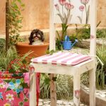 Sedia decoupage con seduta morbida
