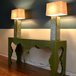 Tavolo consolle in MDF verde