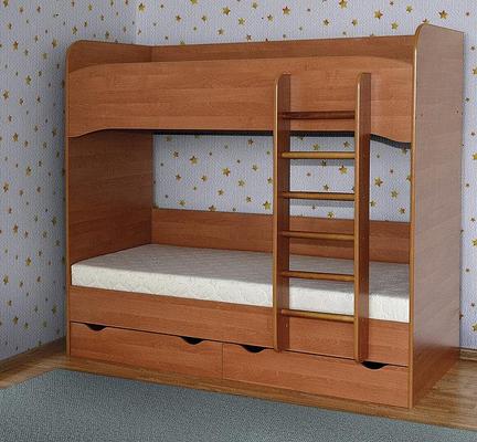 Letto per due bambini in truciolato