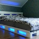 Letto pallet con luci