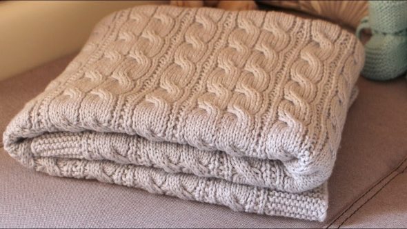 Coperta calda per bambini con trecce