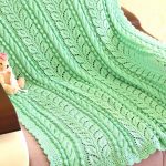Pătură tricotată pentru copii, verde