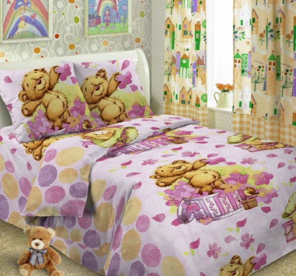 Biancheria da letto per bambini con orsacchiotti