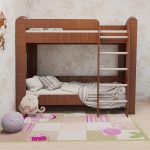 Letto a castello con scala verticale