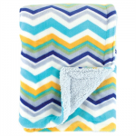 Copertina per neonati blu con zigzag