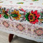 Bellissima tovaglia pratica in cotone con fiori