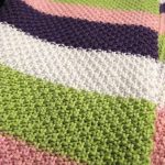 Bellissima coperta a righe fatta a mano